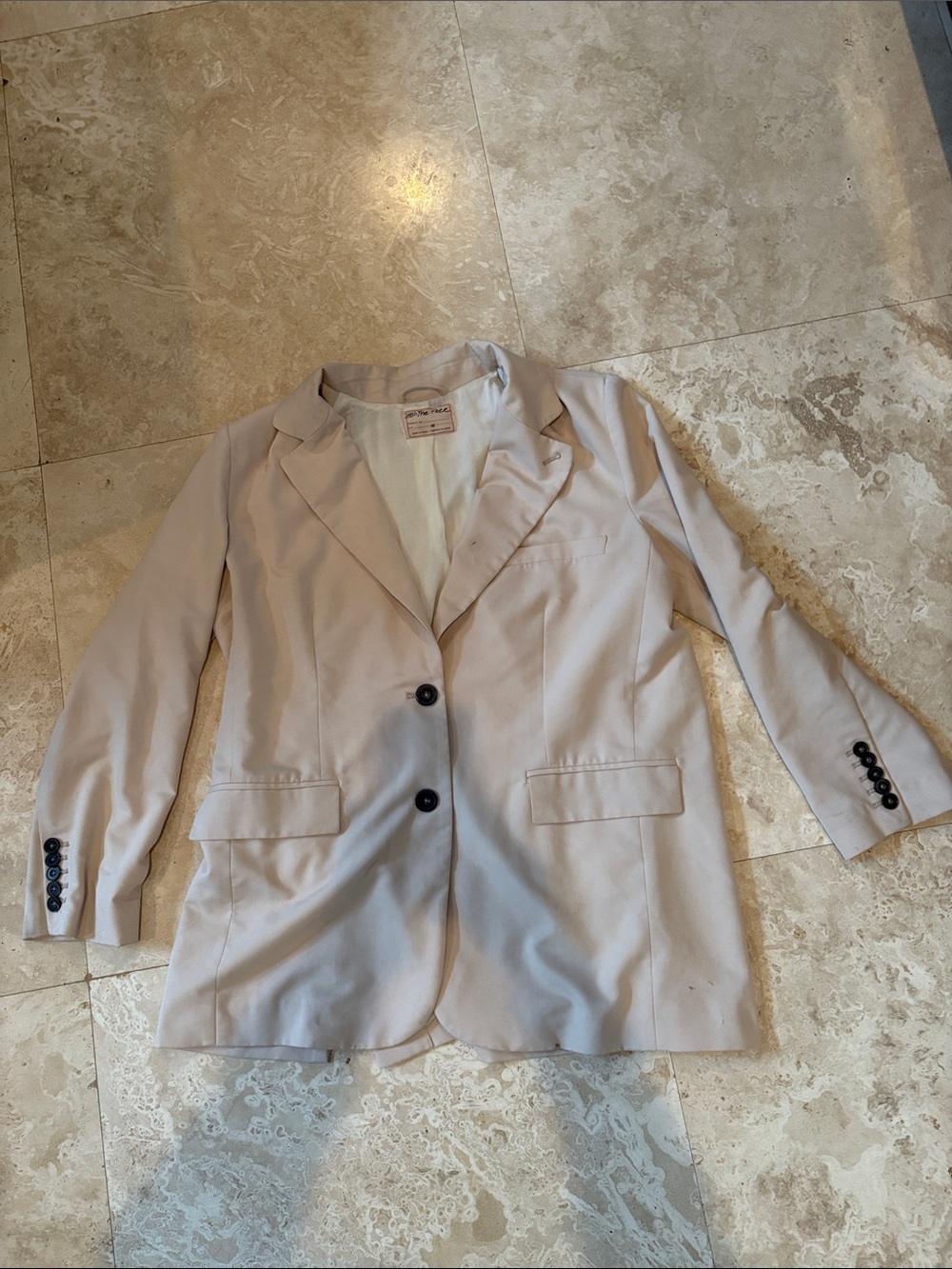 We The Free Light Beige Tailored Women's Blazer